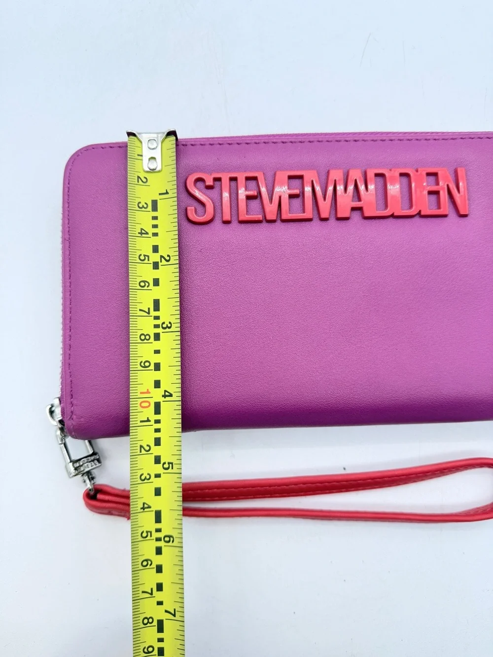 Steve Madden Pink and Coral Zip-Around Wristlet Wallet
